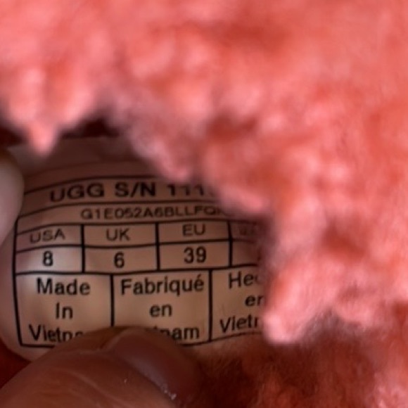 UGG FLUFFITA Slides Pink Blossom Women's Sherling Size 8 Platform - Picture 13 of 14